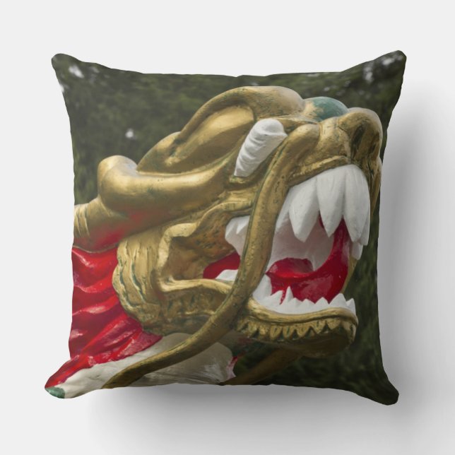 Chinese dragonboat figurehead, Stanley Park Cushion (Front)