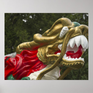 Chinese dragonboat figurehead, Stanley Park Poster