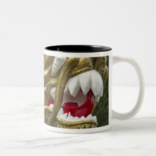 Chinese dragonboat figurehead, Stanley Park Two-Tone Coffee Mug