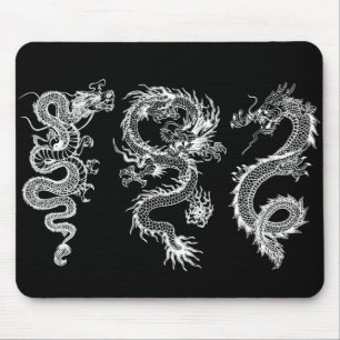 Chinese dragons mouse pad