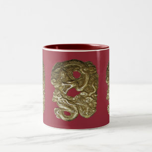 Chinese Dragons red Two-Tone Coffee Mug