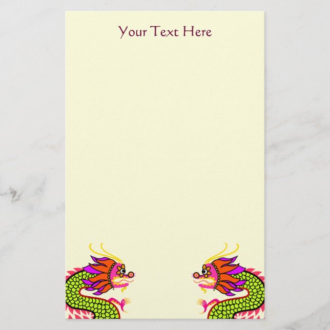 Chinese Dragons Stationery (Front)