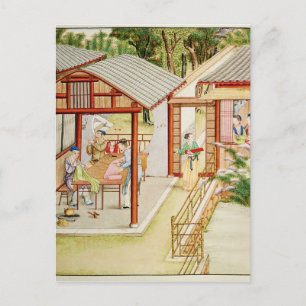 Chinese dressmaker's shop postcard