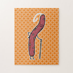 Chinese dry sausage aged fat Cantonese Lap Cheong Jigsaw Puzzle