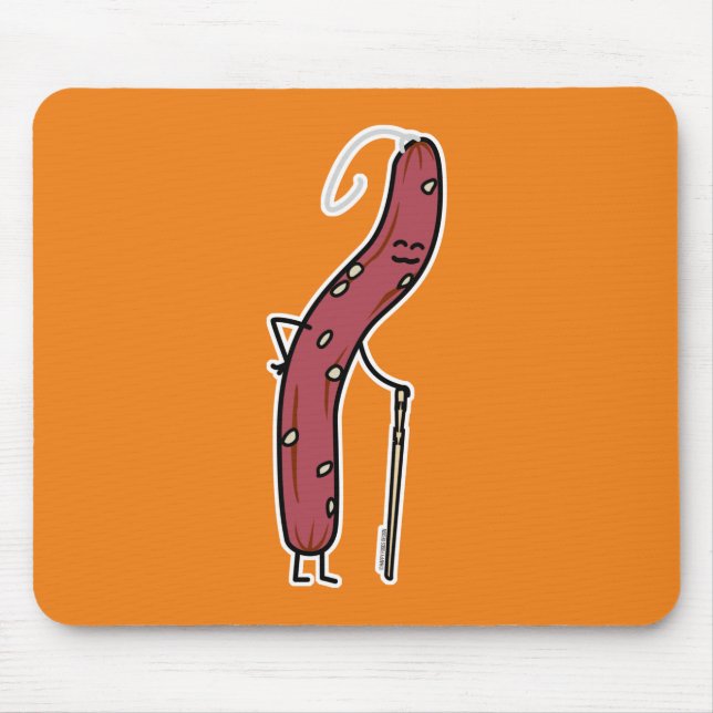 Chinese dry sausage aged fat Cantonese Lap Cheong Mouse Pad (Front)