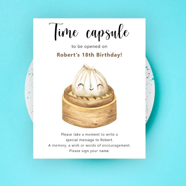 Chinese dumpling Time Capsule 1st birthday Poster (Creator Uploaded)