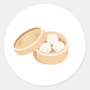 Chinese Dumplings Classic Round Sticker