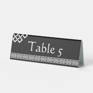 Chinese Elegance in Black Table Tent Sign