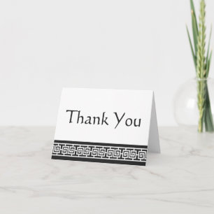 Chinese Elegance in Black Thank You Card