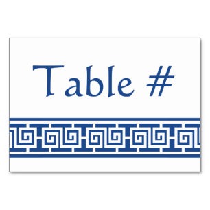 Chinese Elegance in Blue Table Card