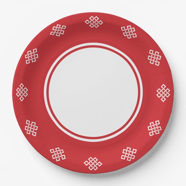 Chinese Elegance in Cherry Paper Plate (Front)