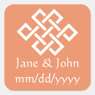 Chinese Elegance in Coral Sticker