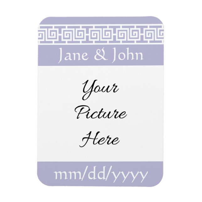 Chinese Elegance in Lavender Save-the-Date Magnet (Vertical)
