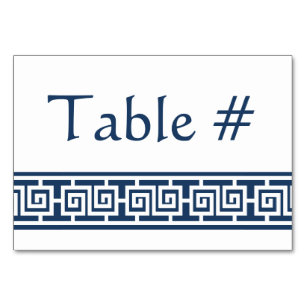 Chinese Elegance in Navy Table Card