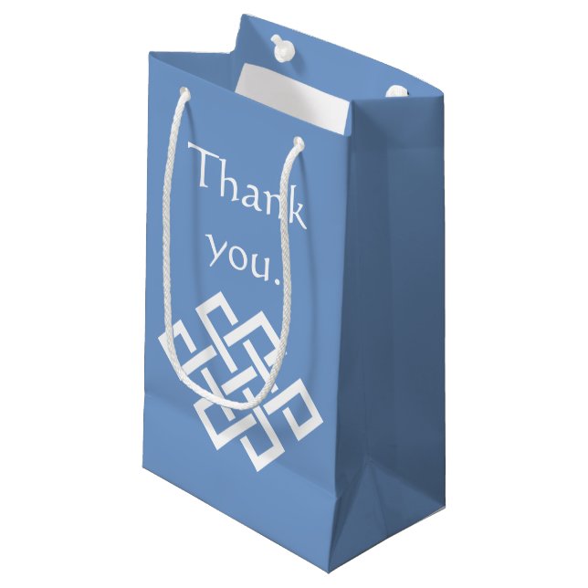 Chinese Elegance in Periwinkle Gift Bag (Front Angled)