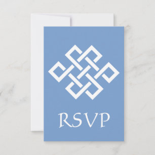 Chinese Elegance in Periwinkle RSVP Card