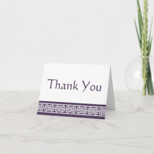 Chinese Elegance in Purple Thank You Card