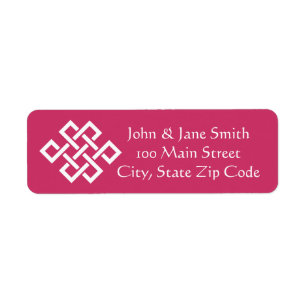 Chinese Elegance in Raspberry Address Label Return Address Label