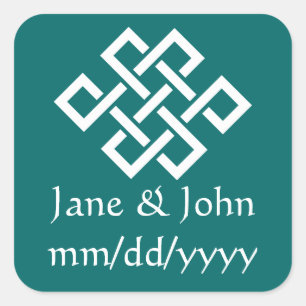 Chinese Elegance in Teal Sticker