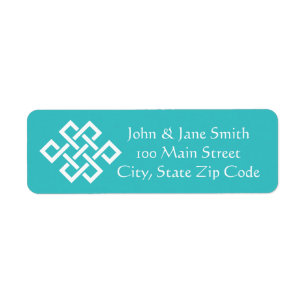 Chinese Elegance in Turquoise Address Label Return Address Label