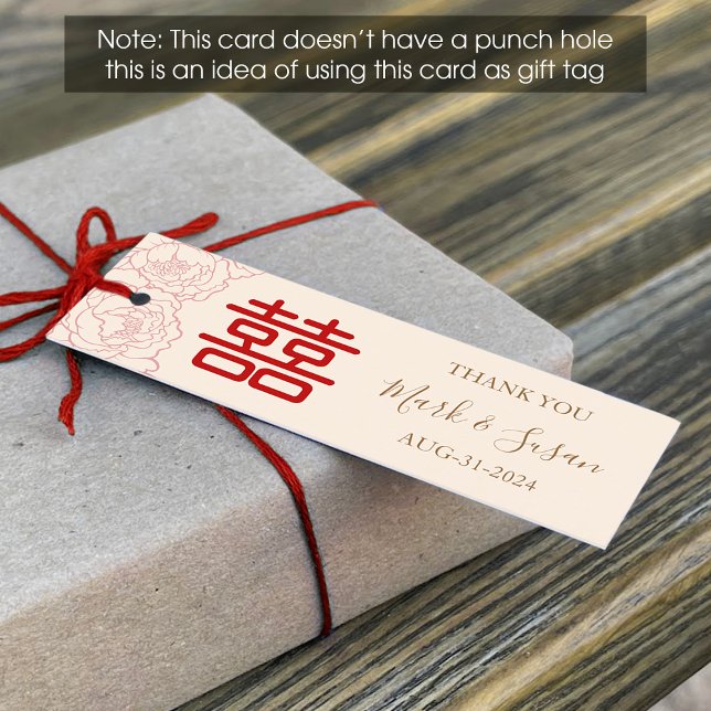 Chinese Elegant Wedding Tag (1x3 inch) (Creator Uploaded)