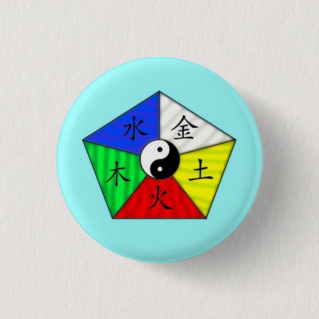 Chinese Elements 3 Cm Round Badge (Front)