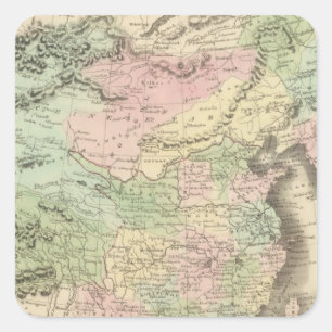 Chinese Empire and Japan Square Sticker
