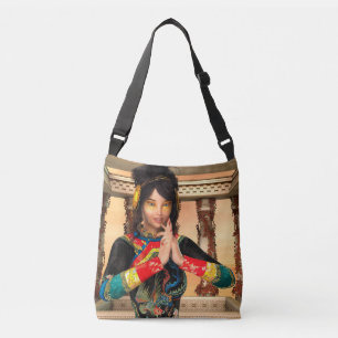 Chinese Empress Fantasy Portrait Art Crossbody Bag