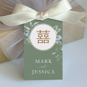 Chinese Eucalyptus Double Happiness/Song Hy Gift Tags