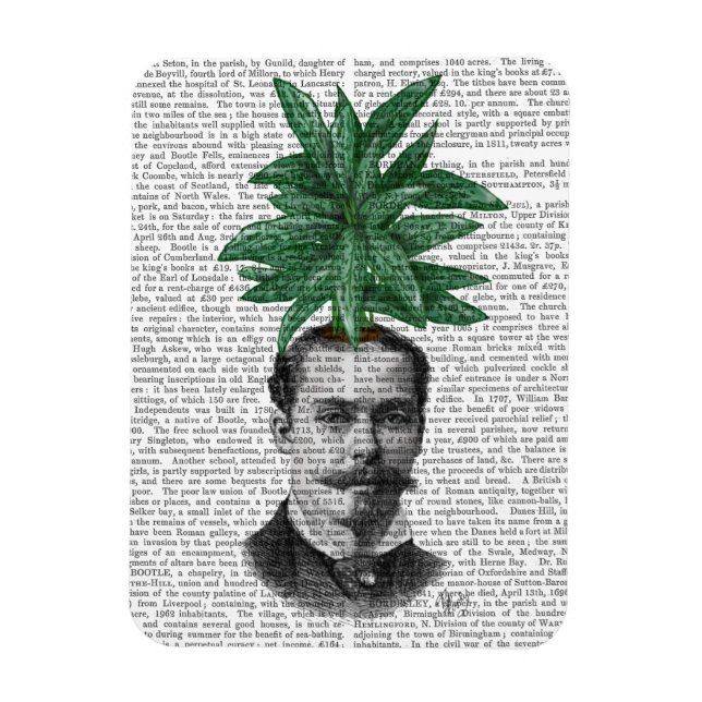 Chinese Evergreen Head Plant Head Magnet (Vertical)