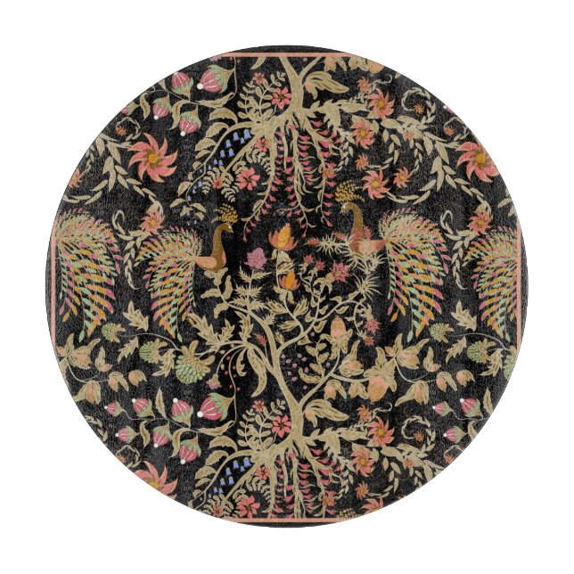 Chinese Fairy Floral Birds Pattern Cutting Board (Front)