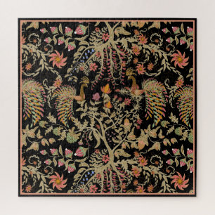 Chinese Fairy Floral Birds Pattern Jigsaw Puzzle