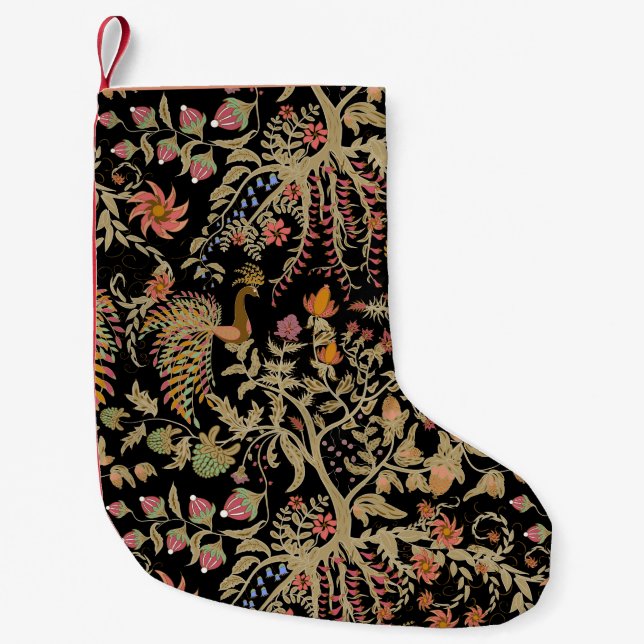 Chinese Fairy Floral Birds Pattern Small Christmas Stocking (Front)