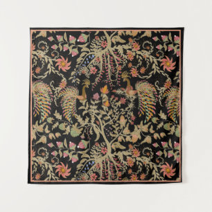 Chinese Fairy Floral Birds Pattern Tapestry