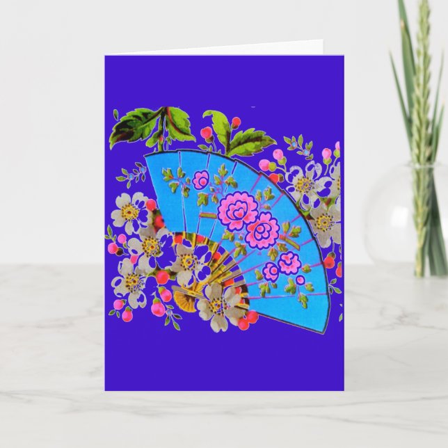 Chinese Fan Blue Template Products (Front)