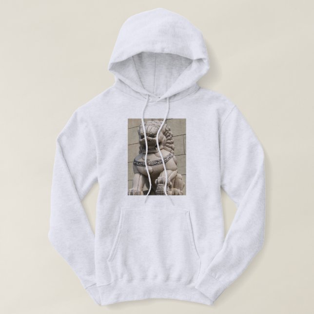Chinese Female Guardian Lion Foo Dog 石獅 Hoodie (Design Front)