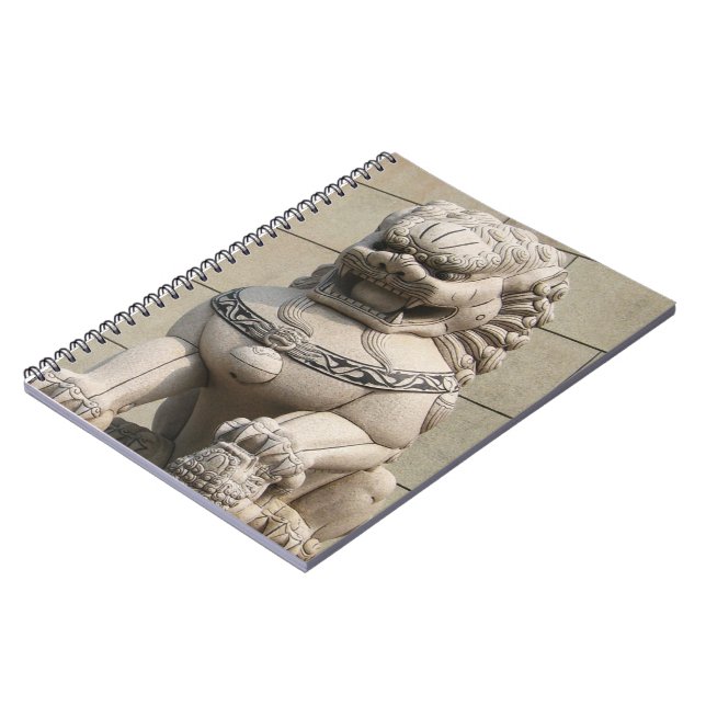 Chinese Female Guardian Lion Foo Dog 石獅 Notebook (Left Side)