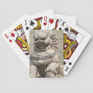 Chinese Female Guardian Lion Foo Dog 石獅 Playing Cards