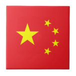 Chinese Flag Ceramic Tile<br><div class="desc">The national flag of China.</div>