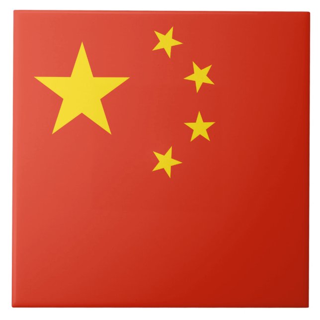 Chinese Flag (China) Ceramic Tile (Front)