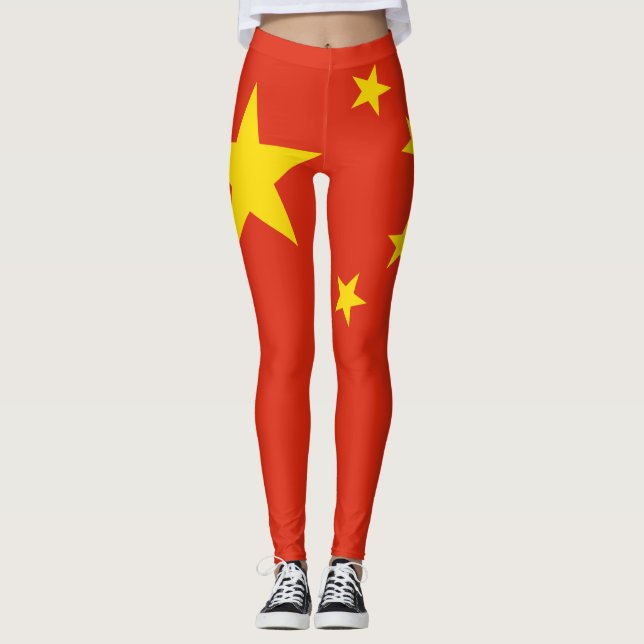 Chinese Flag (China) Leggings (Front)