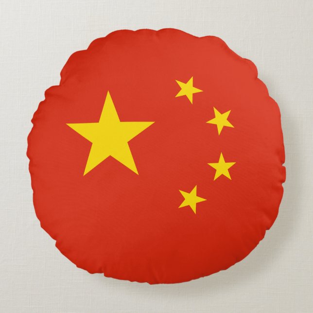 Chinese Flag (China) Round Cushion (Front)