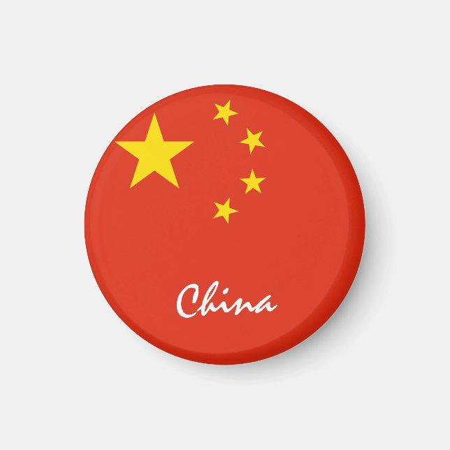 Chinese flag & China - travel/sports fans Magnet (Front)