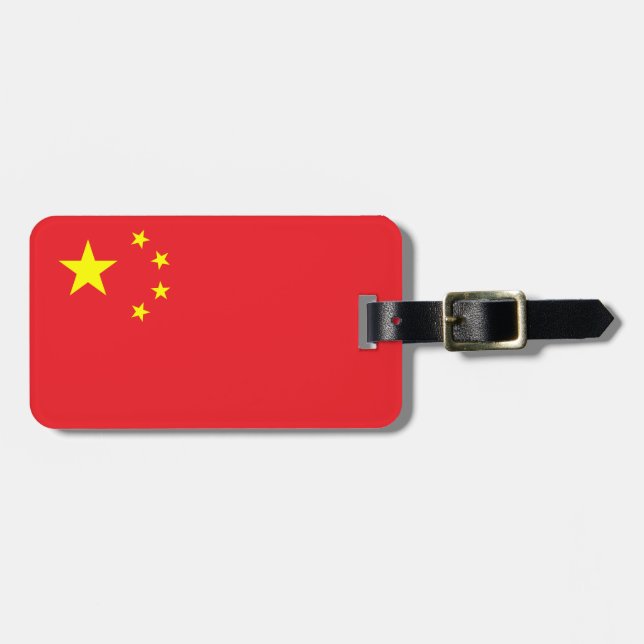 Chinese Flag Luggage Tag (Front Horizontal)