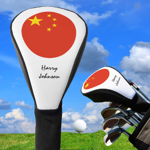 Chinese Flag & Monogrammed Golf Clubs Covers