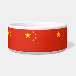 Chinese Flag Pet Bowl