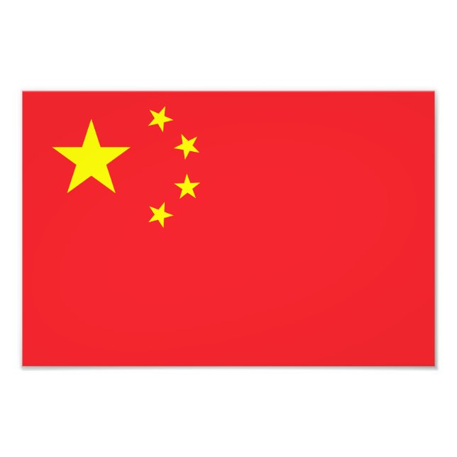 Chinese Flag Photo Print (Front)