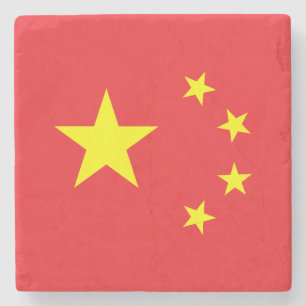 Chinese Flag Stone Coaster
