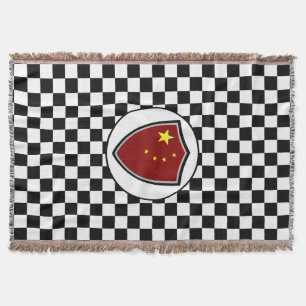 Chinese flag throw blanket
