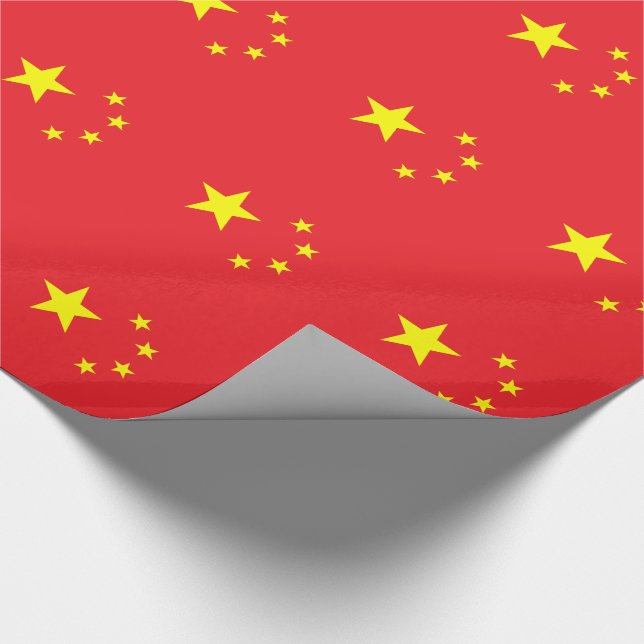 Chinese Flag Wrapping Paper (Corner)